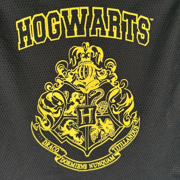 Harry Potter Hogwarts Jersey Women's Large Black Mesh Sleeveless Graphic Print - Picture 2 of 9